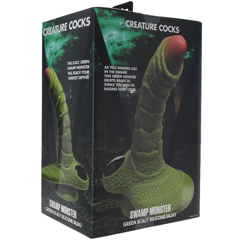 Creature Cocks Swamp Monster Green Scaly Dildo