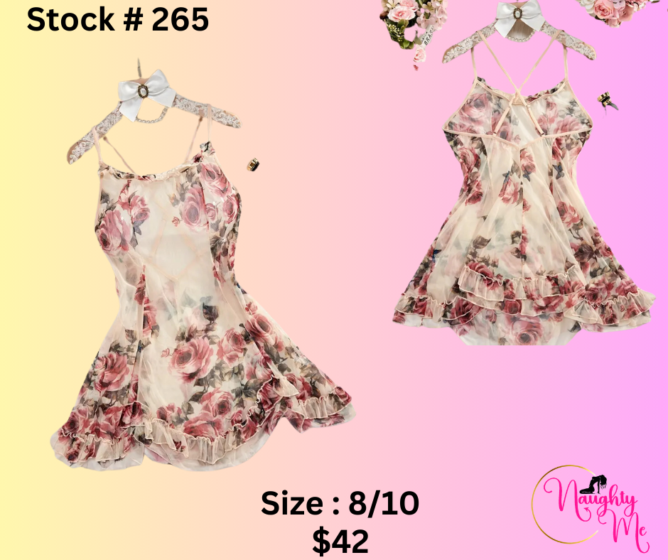 Floral Print Slip Night Dress