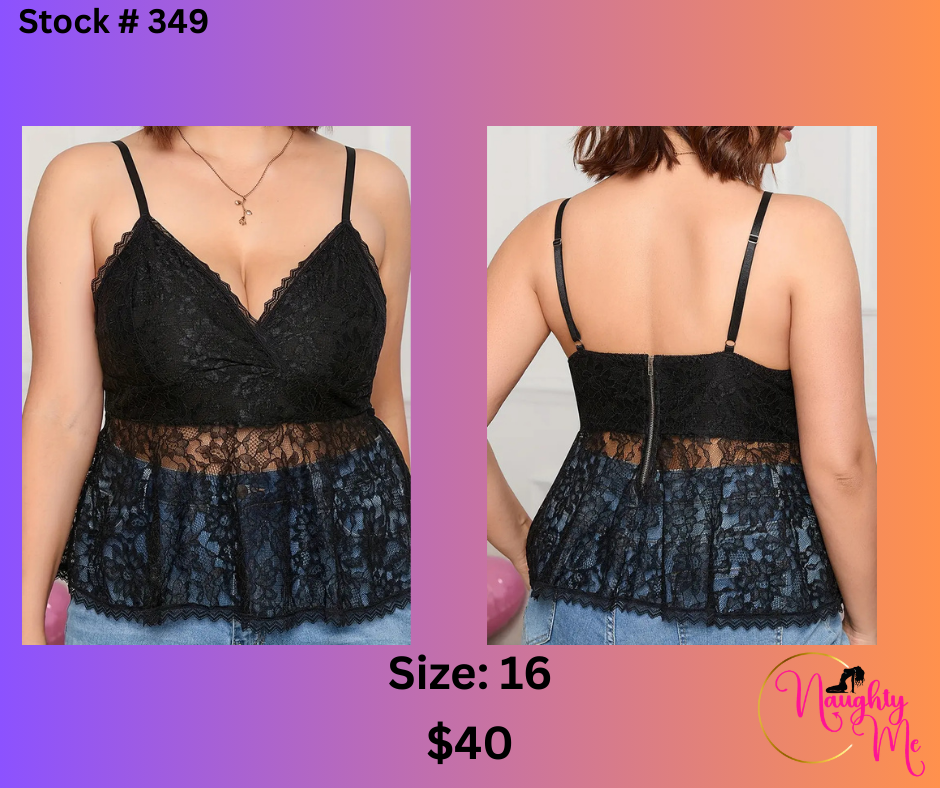 BLACK LACE BUSTIER TOP