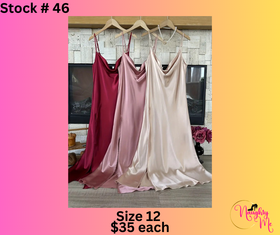 Satin long Night Dress