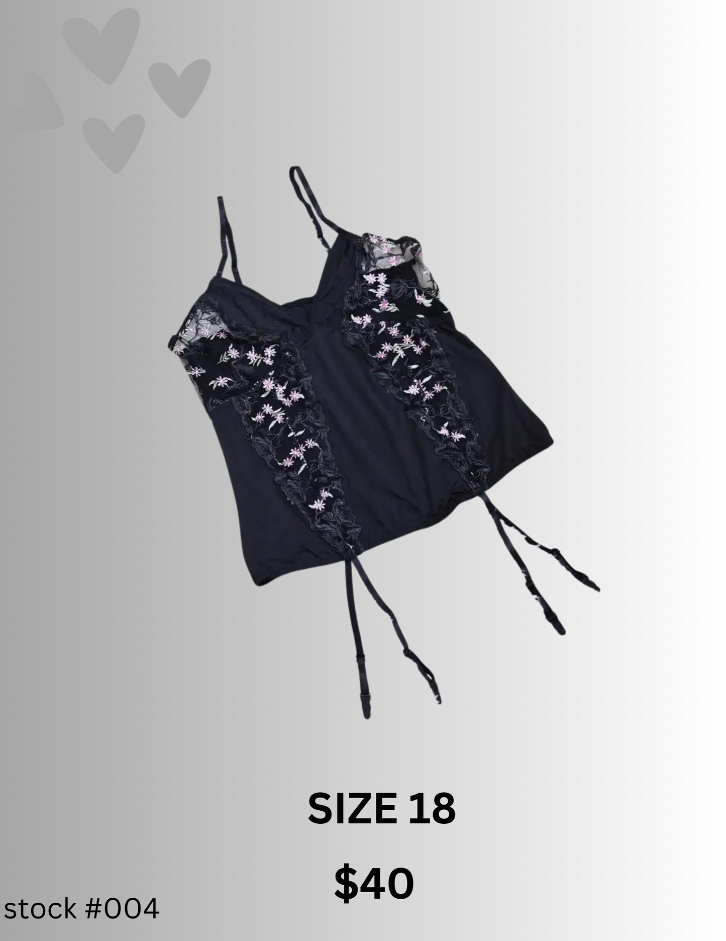 BLACK FLORAL BUSTIER TOP