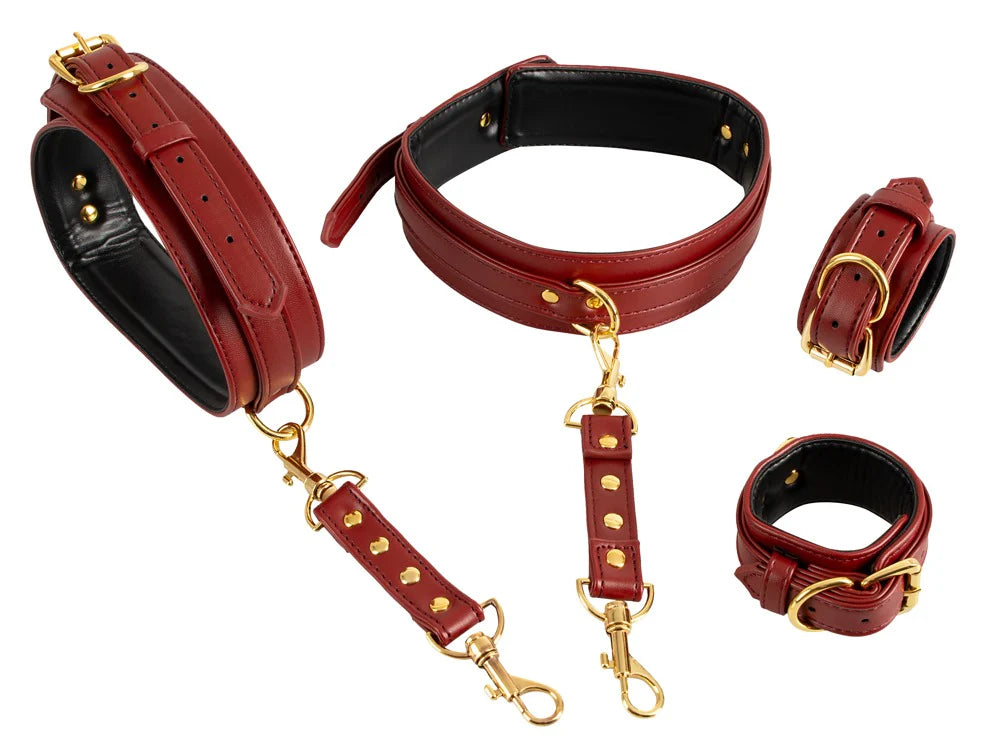 Bad Kitty | Hand-Leg Restraint, Red & Gold