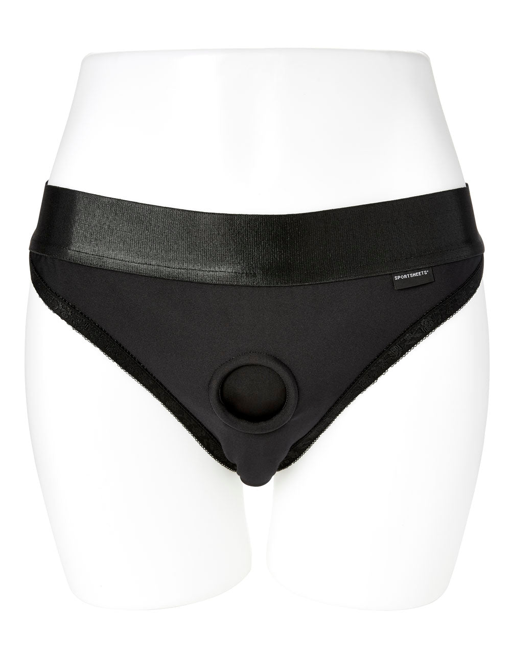 Em. Ex. Active Harness Wear Crotchless Silhouette - Black - Small