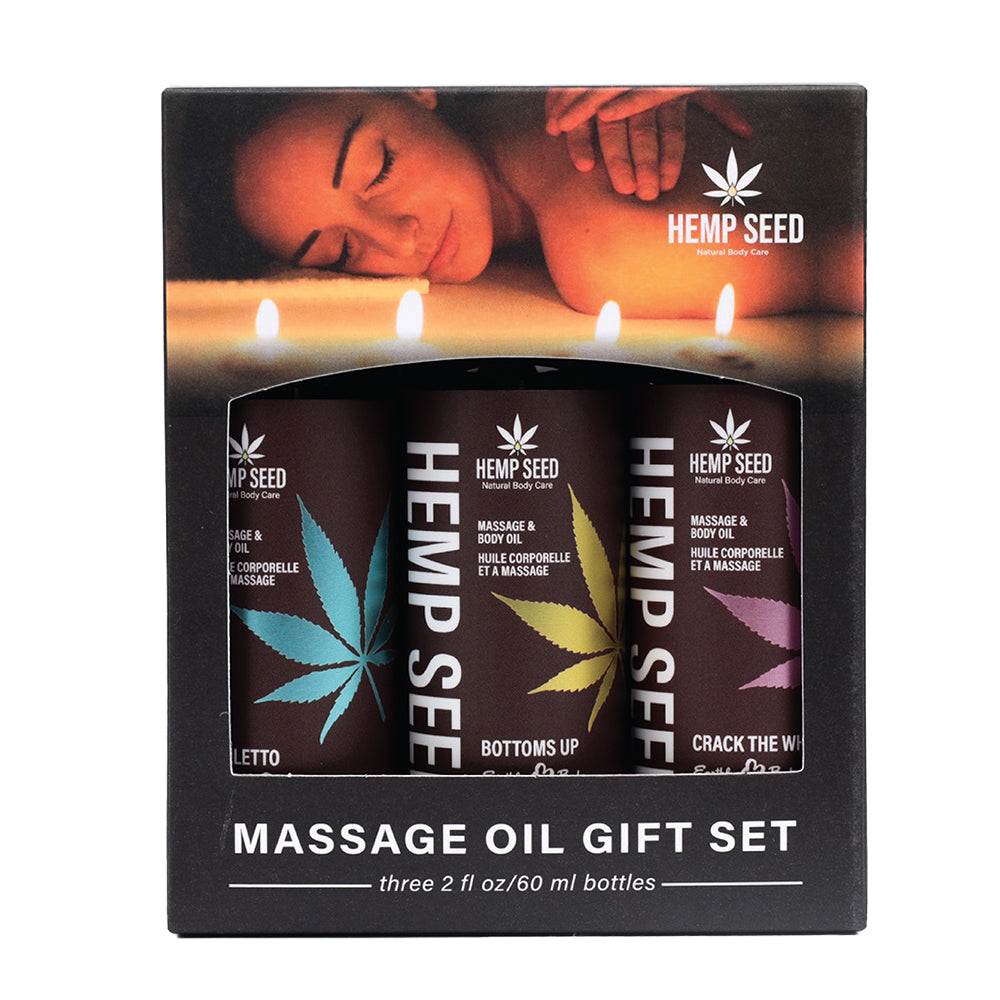 Earth & Body Hemp Seed Massage Oil Gift Set