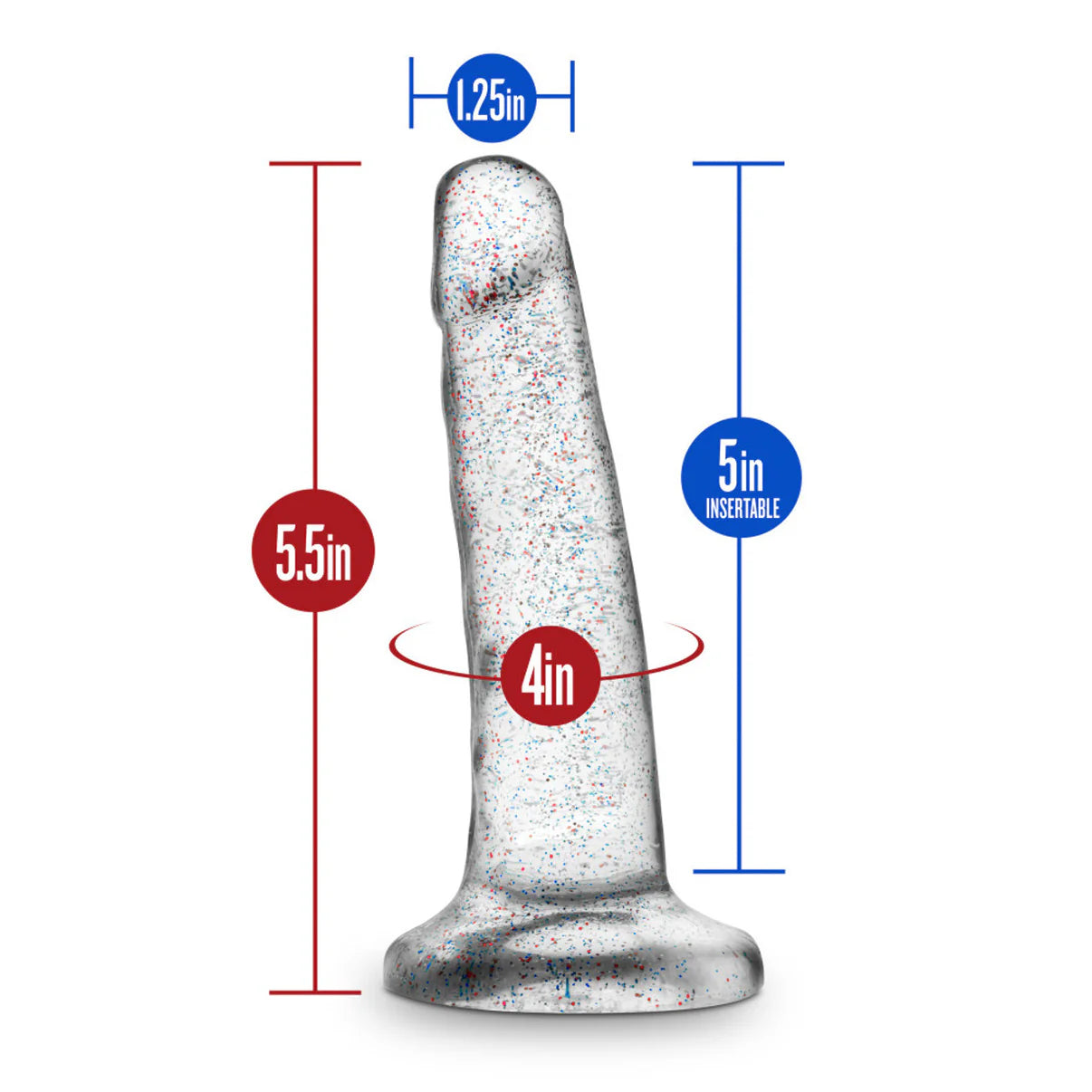 Naturally Yours 5.5 inch Glitter Dong