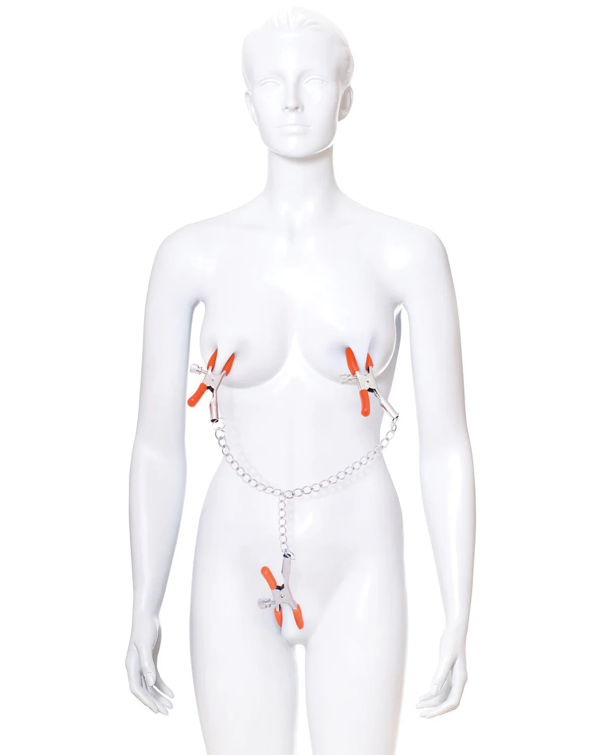Orange Is The New Black - Triple Your Pleasure Clamps and Chain