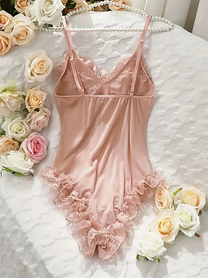2pc body suit with ruffles & Robe