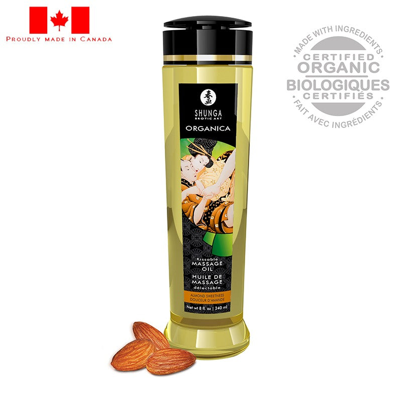 Shunga 8 oz. Organica Edible Massage Oil Almond Sweetness