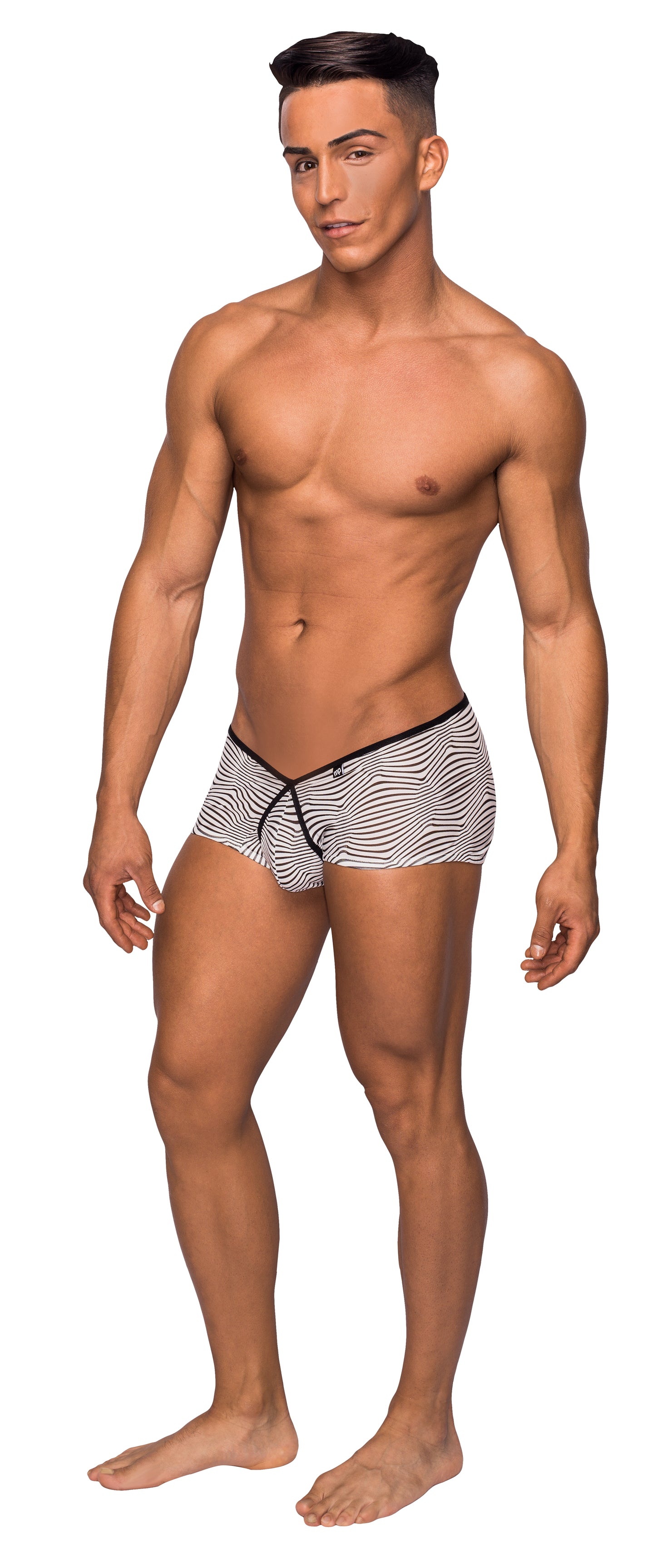Tranquil Abyss - Micro Mini Short - Medium White/ Black