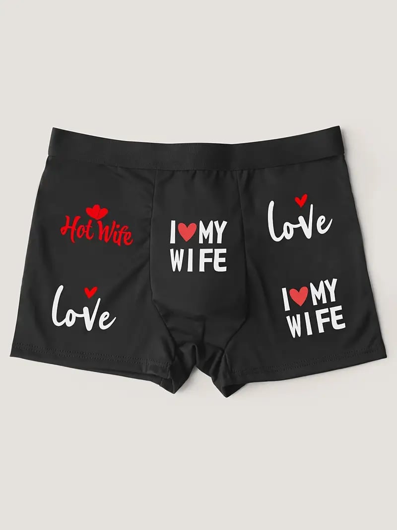 Hot Wife Love" Men's Boxer Briefs