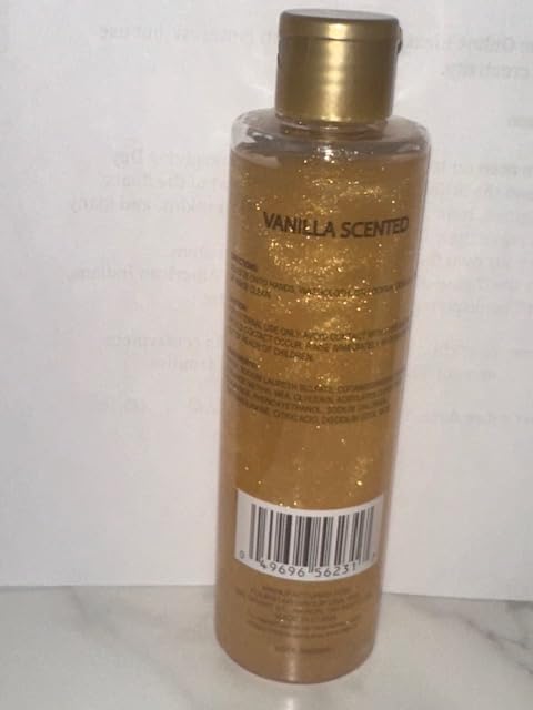 B.pure Gold Shimmer Body Wash, Vanilla Scented Gel Formula, 8 fl oz (Vanilla)