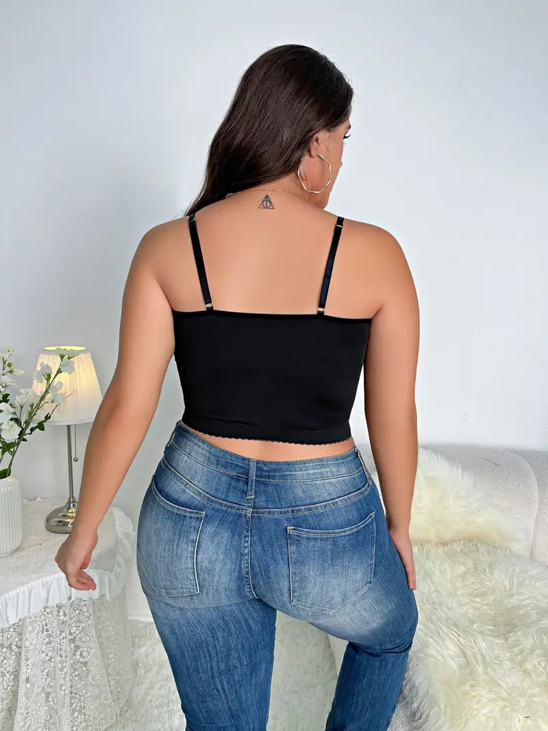 Lace stitching Cami Top