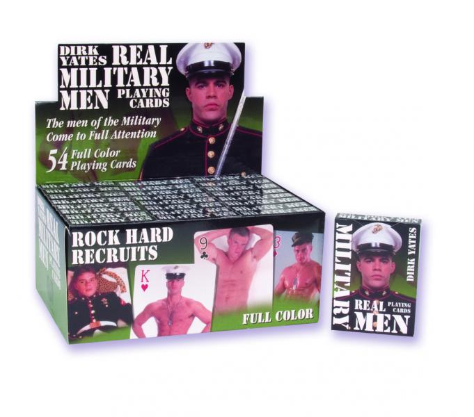 Military Real Men Playing Cards