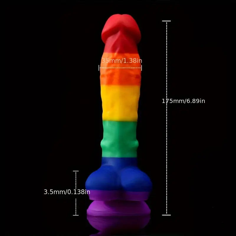 Rainbow Realistic Dildo