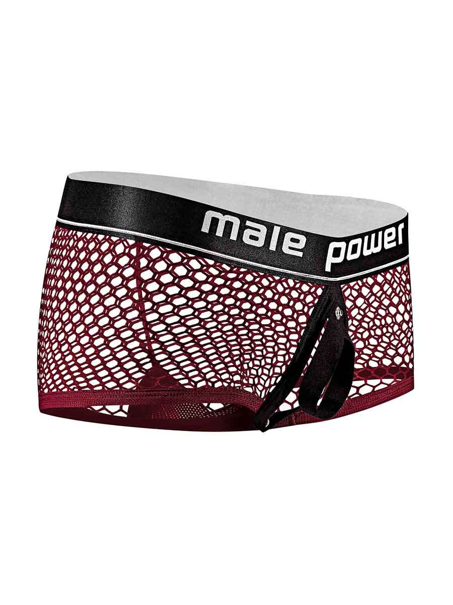 Cock Pit Net Mini Cock Ring Short - Large - Burgundy