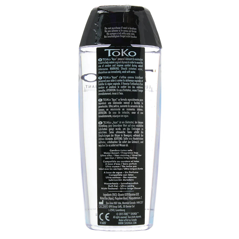 Shunga Toko Aqua Water Based Personal Lubricant 5.5oz/163ml