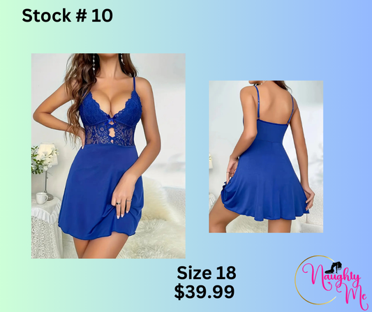 Lace floral Mesh cut out lingerie dress