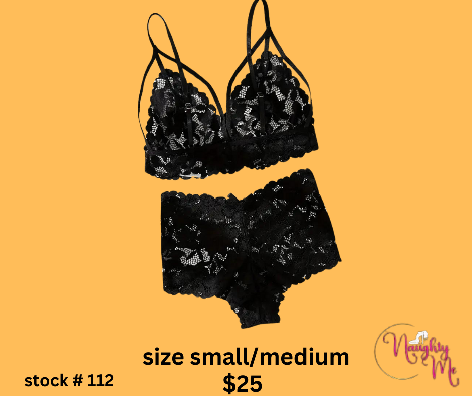 2 Pc Red lace bra and panties