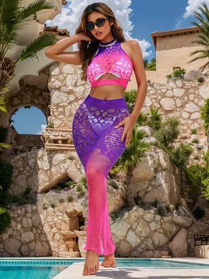 Semi-sheer Mesh Mermaid 2 pc