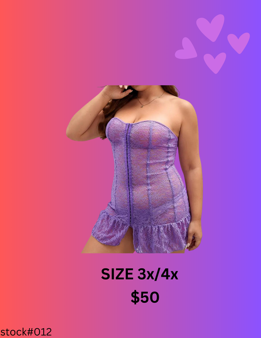 LAVENDER LONG BUSTIER