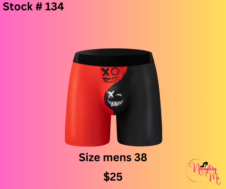 Men's Red/Black Smiling Face