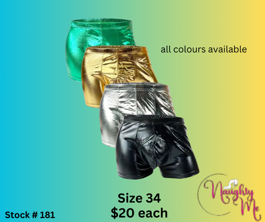 Men's PU Leather Antibacterial Underwear