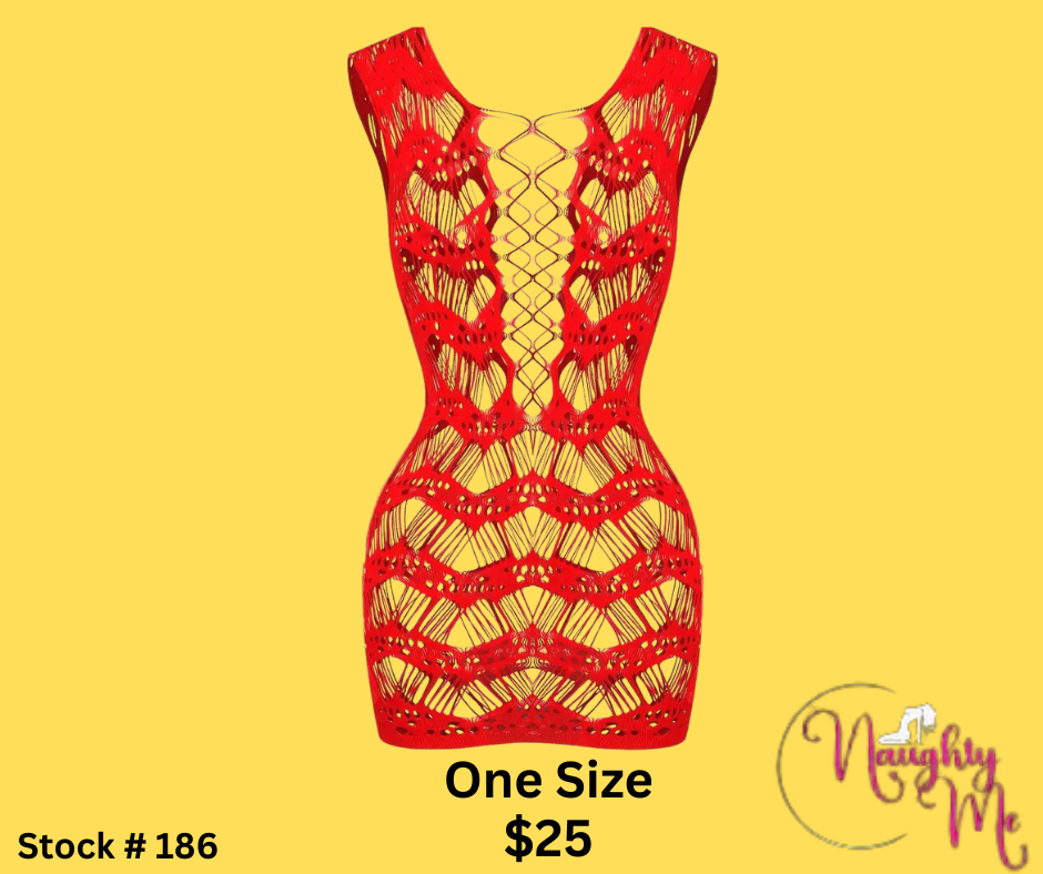 Red Mesh Dress