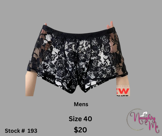 Men's See-through Lace Sexy Antibacterial Underwear