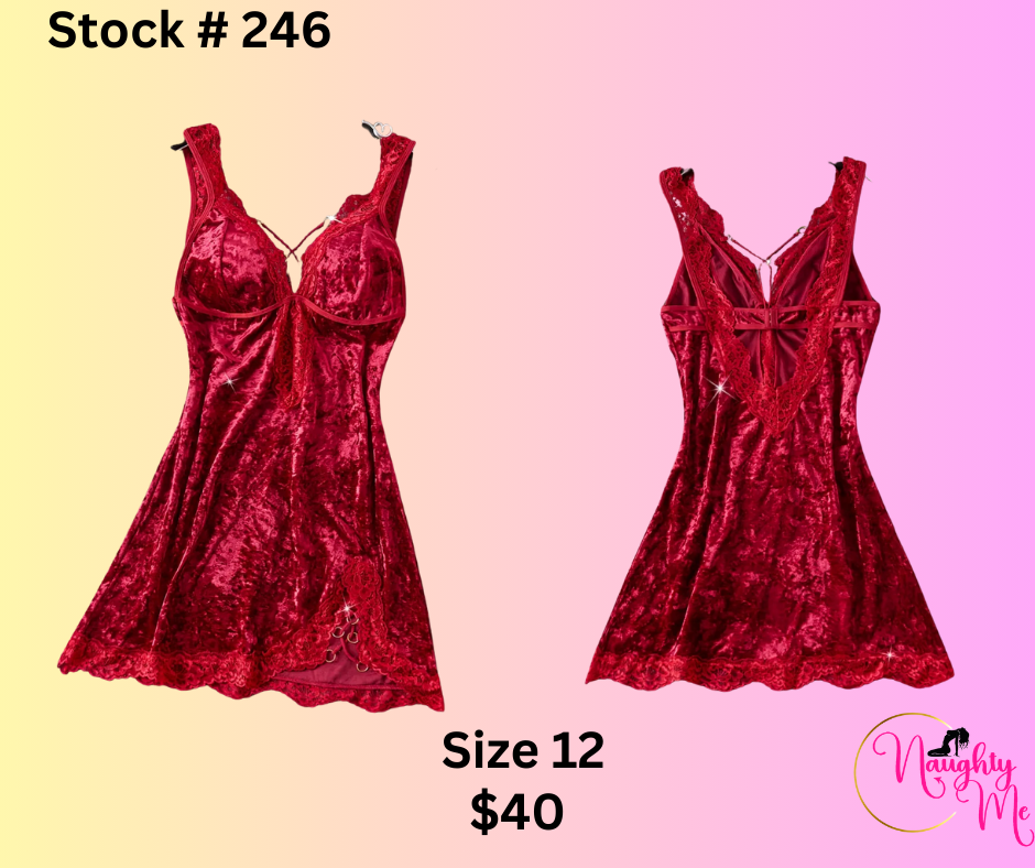 Velour red baby doll