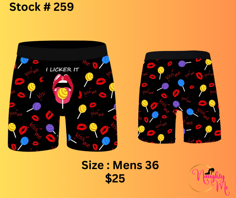 Men's Playful Lollipop & Red Lips