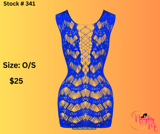 BLUE MESH DRESS