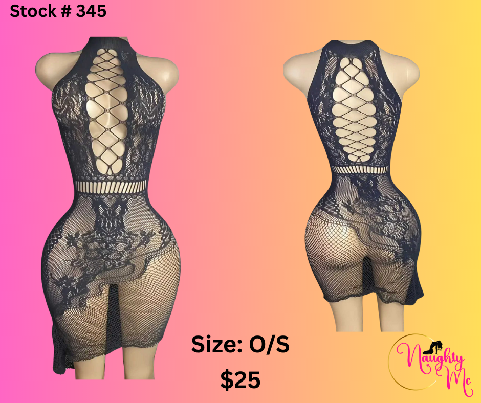 FANCY BLACK MESH DRESS