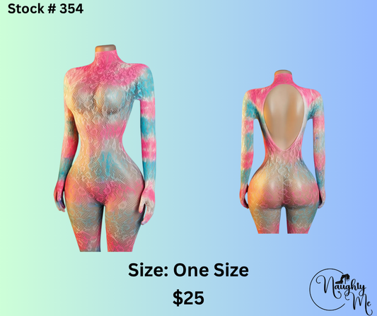 OMBRE PINK/BLUE FULL BODY SUIT