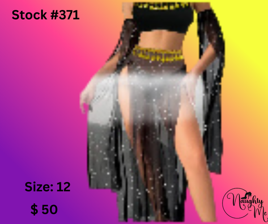 BLACK/GOLD BELLY DANCE OUTFIT