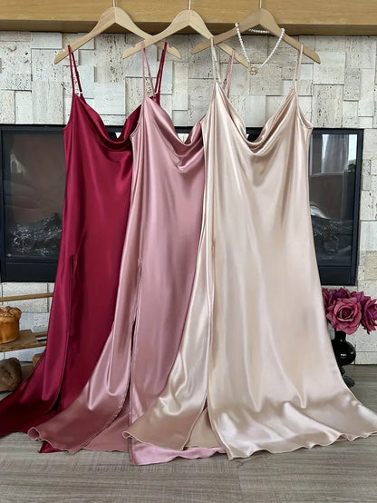 Satin long Night Dress