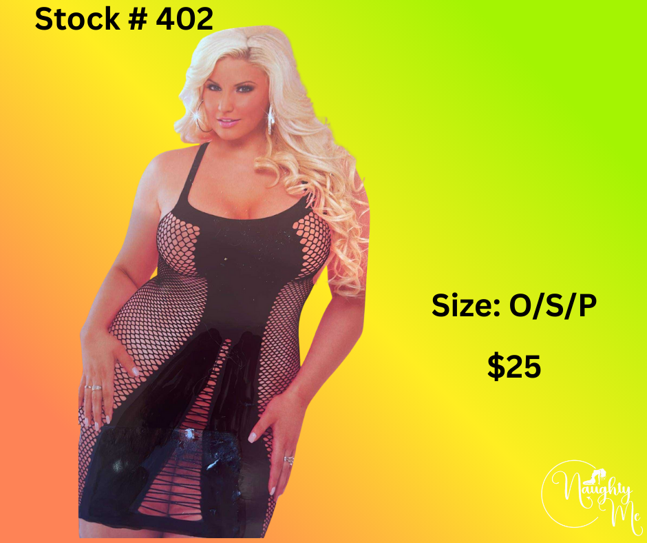 Black Mesh Night Dress