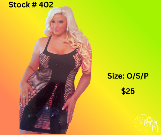 Black Mesh Night Dress