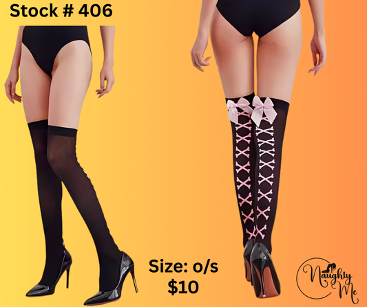 Stocking with pink cross bones