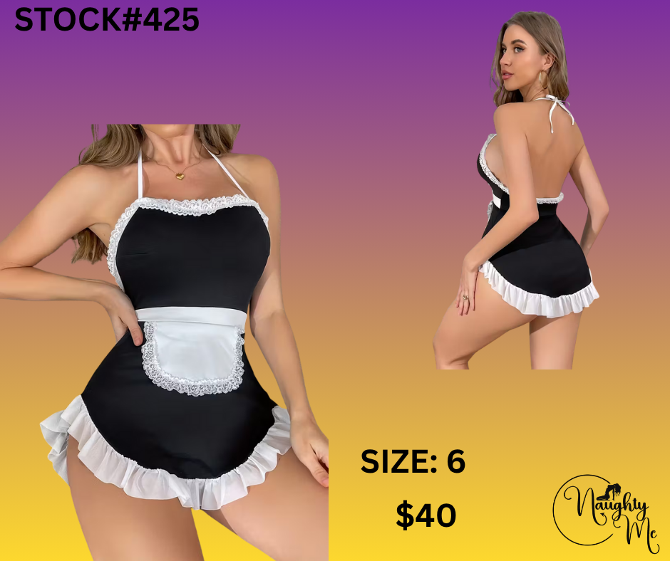 SEXY HALTER MAID OUTFIT