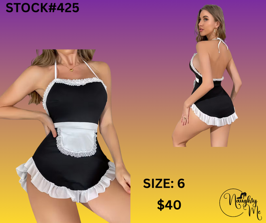 SEXY HALTER MAID OUTFIT