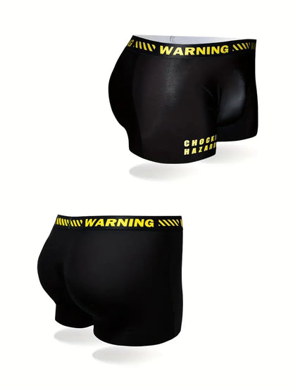 Warning Print Men's Antibacterial Underwear