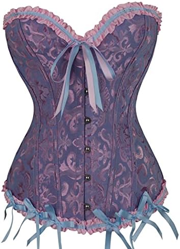 Womens Bustier Corset - Fashion Elegant Corset cute Lace Plus Size Women Bustier Corset Lingerie Tops Brocade Plus Size Corset Comfortable Slimming Waist Trainer