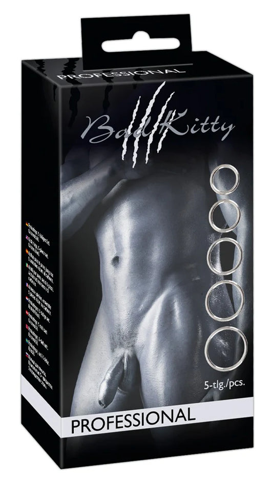 Bad Kitty Metal-Ring, Set of 5