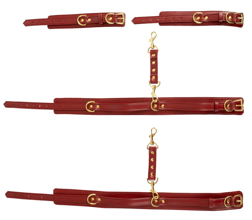 Bad Kitty | Hand-Leg Restraint, Red & Gold