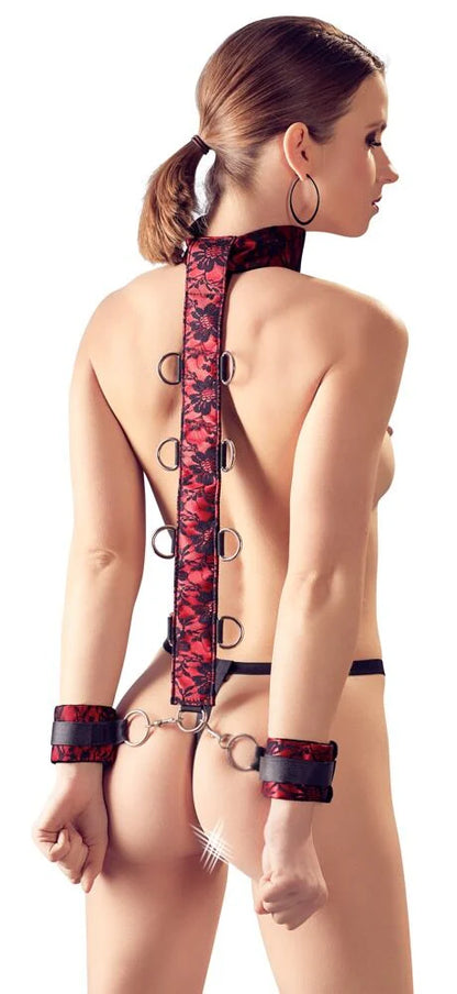Bad Kitty | Neck Restraint & Handcuffs, Black & Red