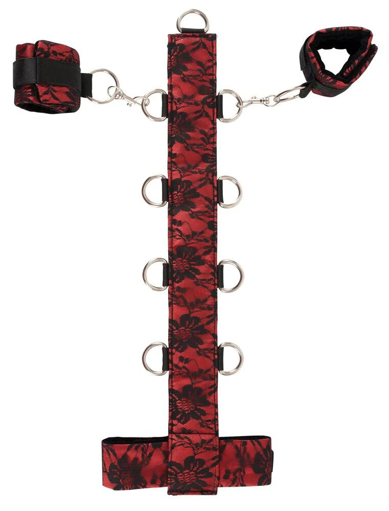 Bad Kitty | Neck Restraint & Handcuffs, Black & Red