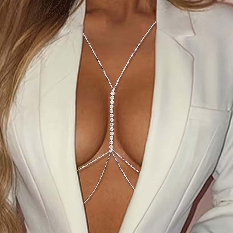 Sparkling Rhinestone Body Chain