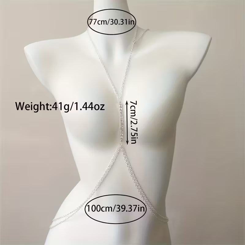 Sparkling Rhinestone Body Chain