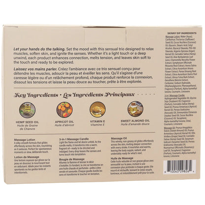 Hemp Seed Tranquility Trio Massage Kit in Skinny Dip