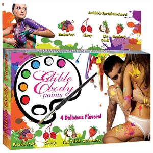 EDIBLE BODY PLAY PAINTS - 4 FLAVORS